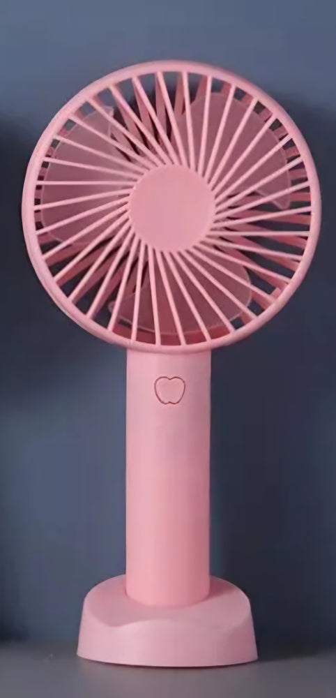Portable Handheld Fan with Phone Holder – Battery & USB Operated